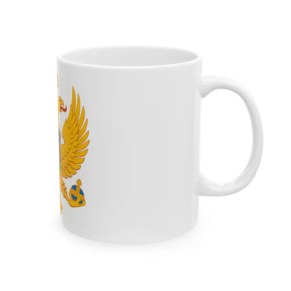 Coat of arms of Montenegro - White Coffee Mug-Go Mug Yourself