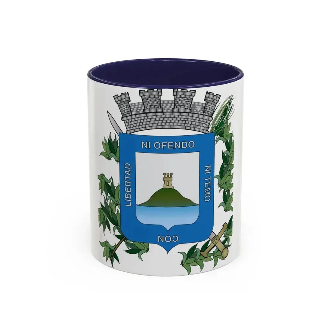 Coat of arms of Montevideo Department - Accent Coffee Mug 11oz Navy - Go Mug Yourself