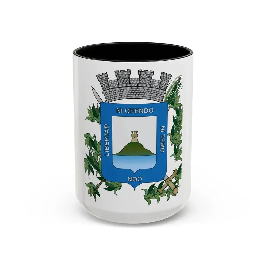 Coat of arms of Montevideo Department - Accent Coffee Mug 15oz Black - Go Mug Yourself