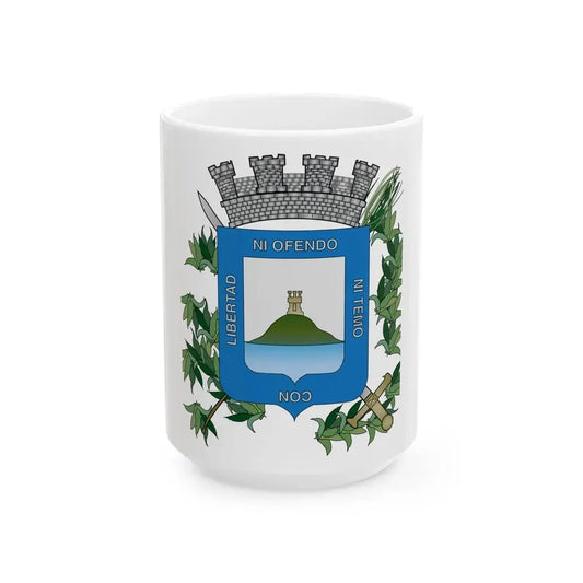 Coat of arms of Montevideo Department - White Coffee Mug 15oz - Go Mug Yourself