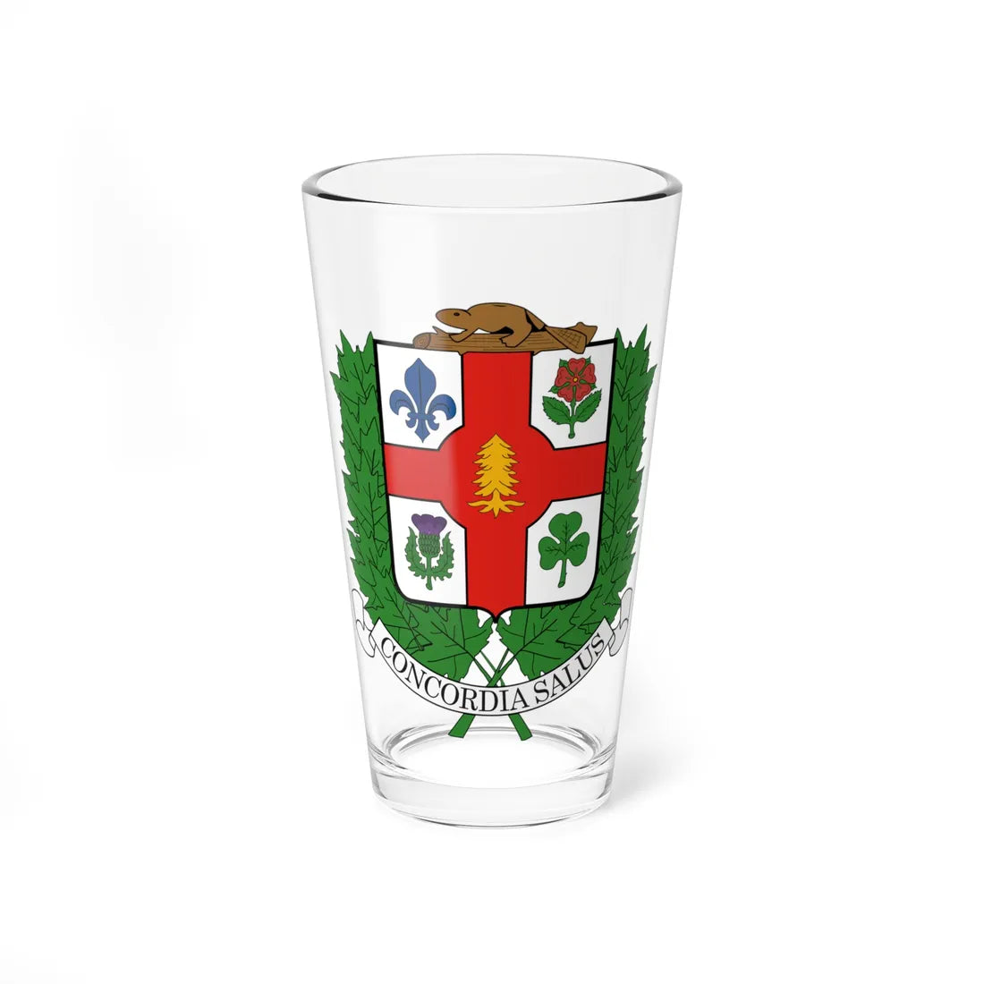 Coat of arms of Montreal (Canada) (Coat of Arms) Pint Glass 16oz 16oz - Go Mug Yourself