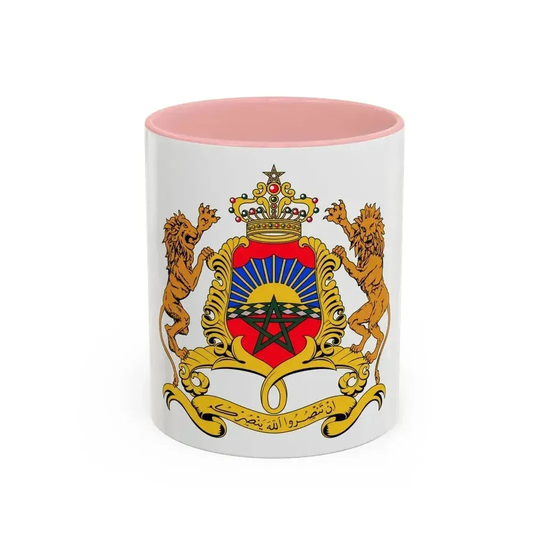 Coat of arms of Morocco - Accent Coffee Mug 11oz Pink - Go Mug Yourself