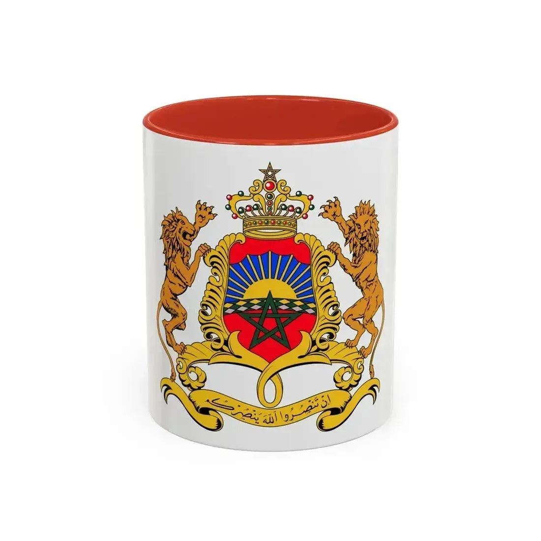 Coat of arms of Morocco - Accent Coffee Mug 11oz Red - Go Mug Yourself