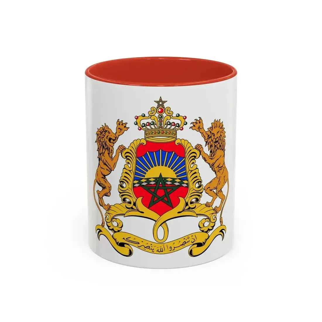 Coat of arms of Morocco - Accent Coffee Mug 11oz Red - Go Mug Yourself