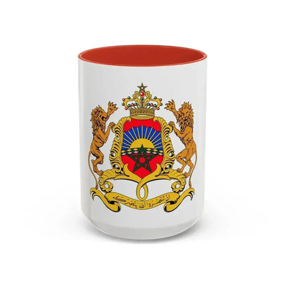 Coat of arms of Morocco - Accent Coffee Mug 15oz Red - Go Mug Yourself