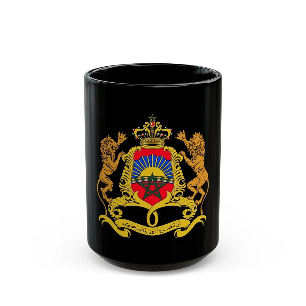 Coat of arms of Morocco - Black Coffee Mug-15oz-Go Mug Yourself