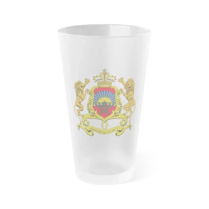 Coat of arms of Morocco - Frosted Pint Glass 16oz Default Title - Go Mug Yourself