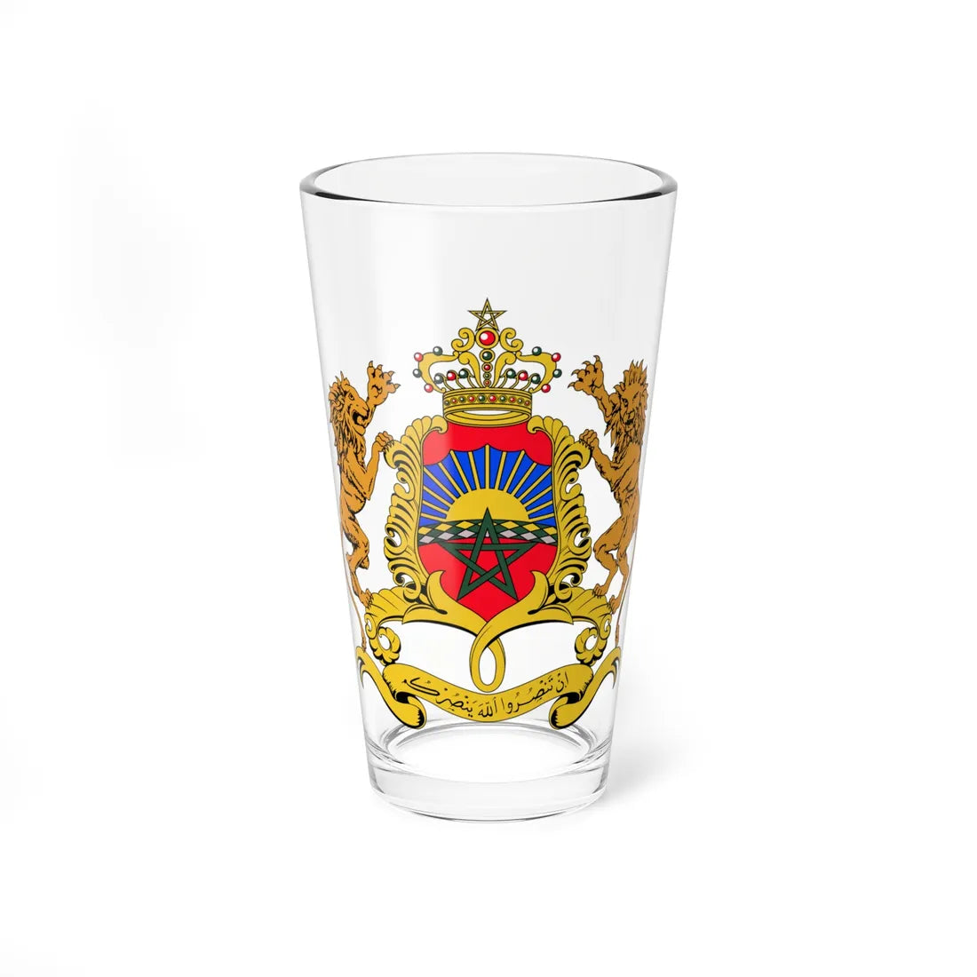 Coat of arms of Morocco (Morocco) (Coat of Arms) Pint Glass 16oz 16oz - Go Mug Yourself