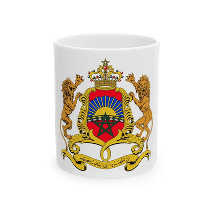 Coat of arms of Morocco - White Coffee Mug-11oz-Go Mug Yourself