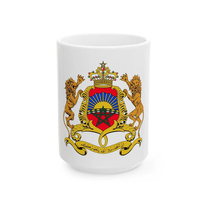 Coat of arms of Morocco - White Coffee Mug-15oz-Go Mug Yourself