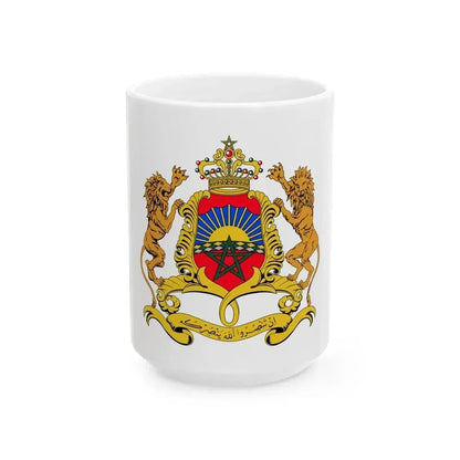 Coat of arms of Morocco - White Coffee Mug 15oz - Go Mug Yourself