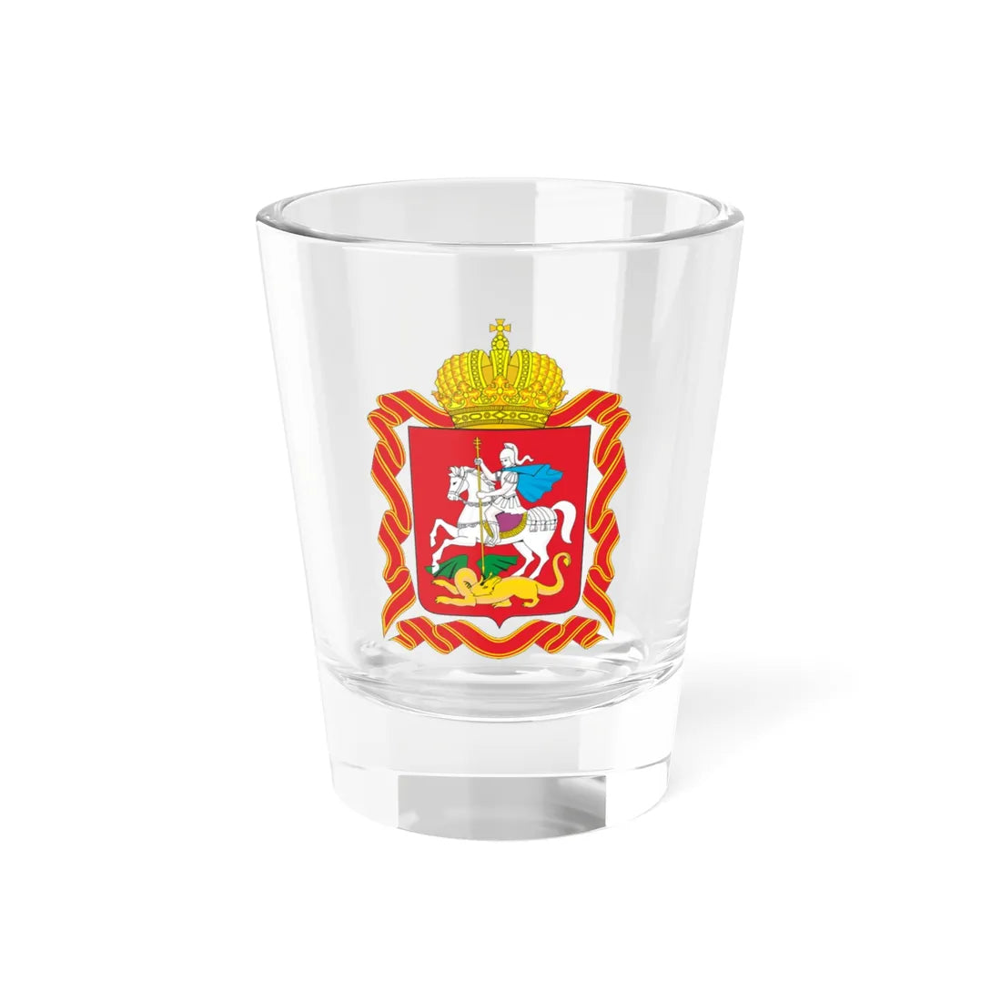 Coat of arms of Moscow Oblast large (Russia) (Coat of Arms) Shot Glass 1.5oz 1.5oz - Go Mug Yourself