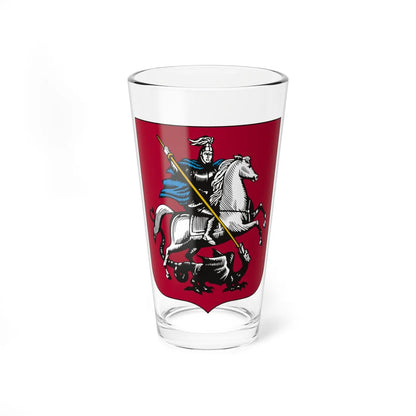 Coat of arms of Moscow (Russia) (Coat of Arms) Pint Glass 16oz 16oz - Go Mug Yourself
