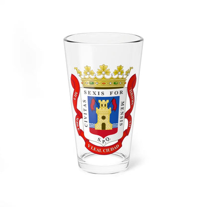 Coat of Arms of Motril (Spain) (Coat of Arms) Pint Glass 16oz 16oz - Go Mug Yourself