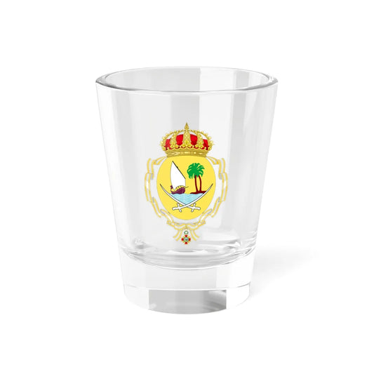 Coat of Arms of Moza bint Nasser Order of Isabella the Catholic (Qatar) (Coat of Arms) Shot Glass 1.5oz 1.5oz - Go Mug Yourself