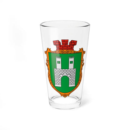Coat of Arms of Murovane Sambir (Ukraine) (Coat of Arms) Pint Glass 16oz 16oz - Go Mug Yourself