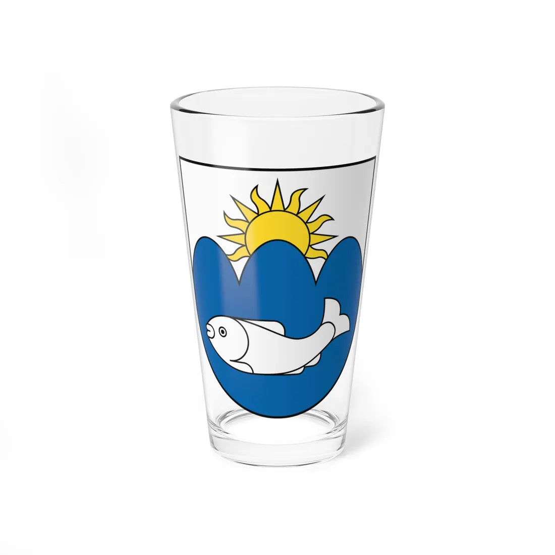 Coat of Arms of Myjava (Slovakia) (Coat of Arms) Pint Glass 16oz 16oz - Go Mug Yourself