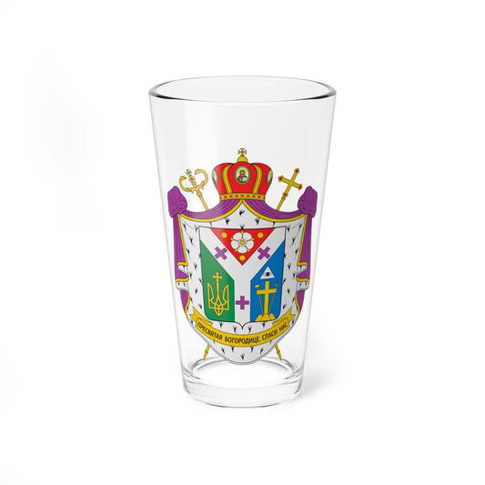 Coat of arms of Mykola Bychok (Ukraine) (Coat of Arms) Pint Glass 16oz 16oz - Go Mug Yourself