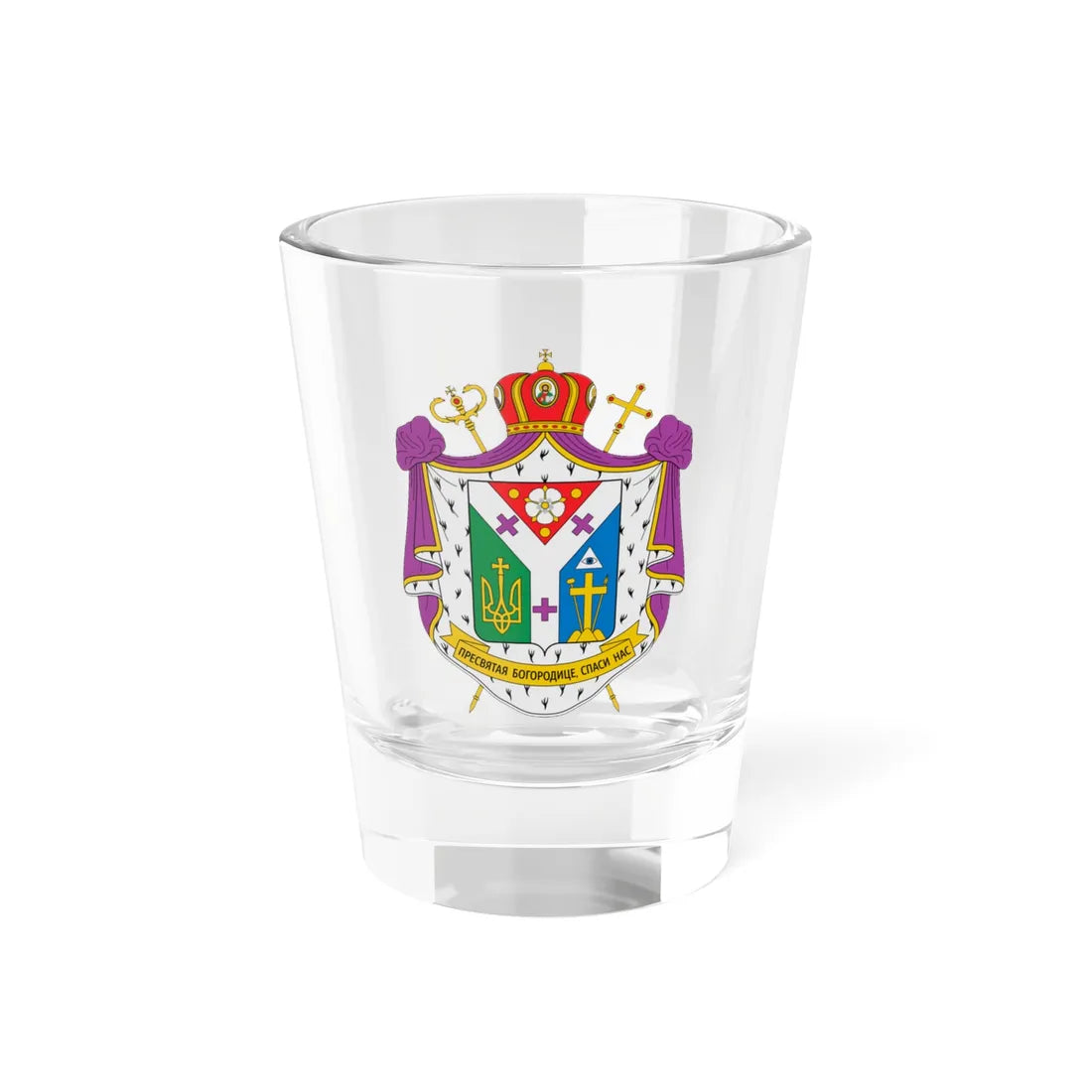 Coat of arms of Mykola Bychok (Ukraine) (Coat of Arms) Shot Glass 1.5oz 1.5oz - Go Mug Yourself