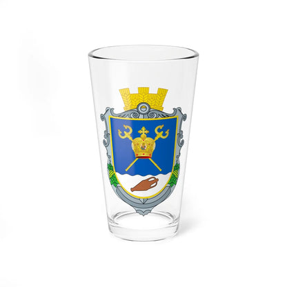 Coat of Arms of Mykolaiv Oblast (Ukraine) (Coat of Arms) Pint Glass 16oz 16oz - Go Mug Yourself
