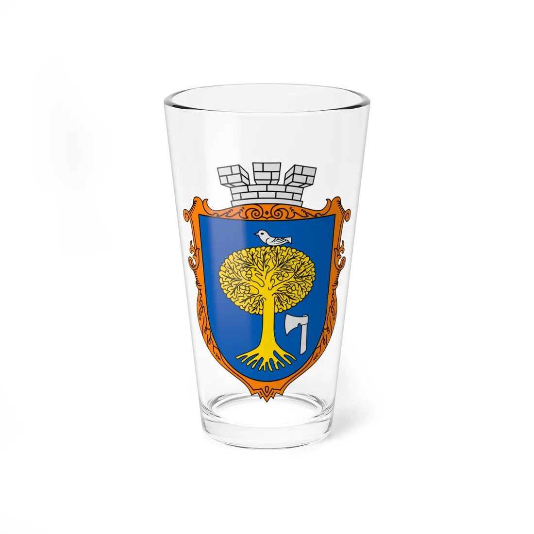 Coat of Arms of Mykolajiv Lviv (Ukraine) (Coat of Arms) Pint Glass 16oz 16oz - Go Mug Yourself