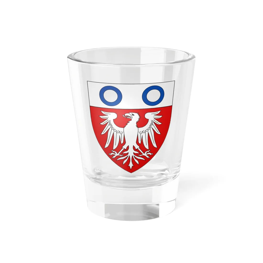 Coat of arms of Myrendeux (Belgium) (Coat of Arms) Shot Glass 1.5oz 1.5oz - Go Mug Yourself
