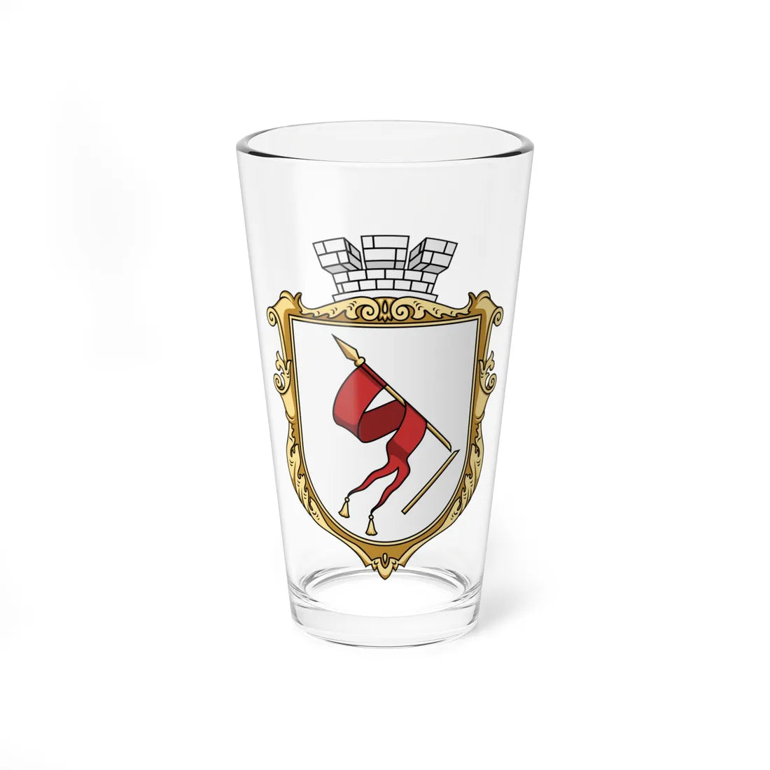 Coat of Arms of Nadvirna (Ukraine) (Coat of Arms) Pint Glass 16oz 16oz - Go Mug Yourself