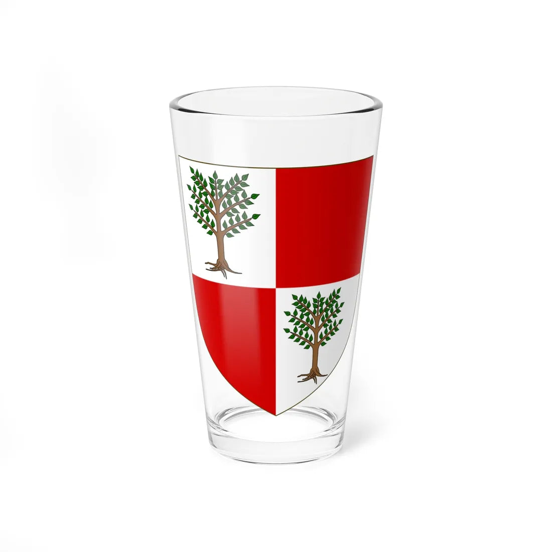 Coat of Arms of Narbona-Arborea (Italy) (Coat of Arms) Pint Glass 16oz 16oz - Go Mug Yourself