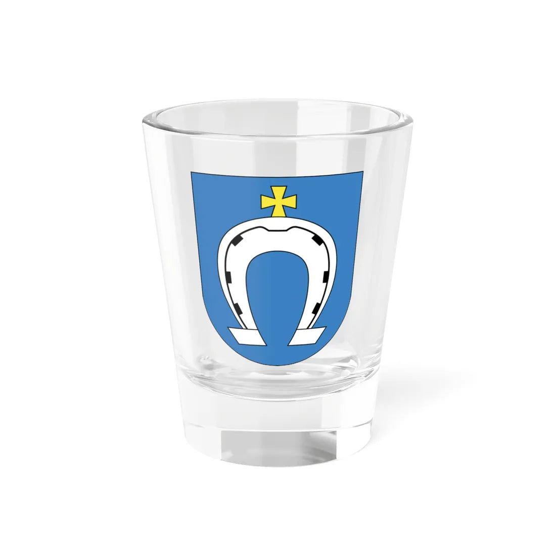 Coat of Arms of Naroŭla Belarus (Belarus) (Coat of Arms) Shot Glass 1.5oz 1.5oz - Go Mug Yourself