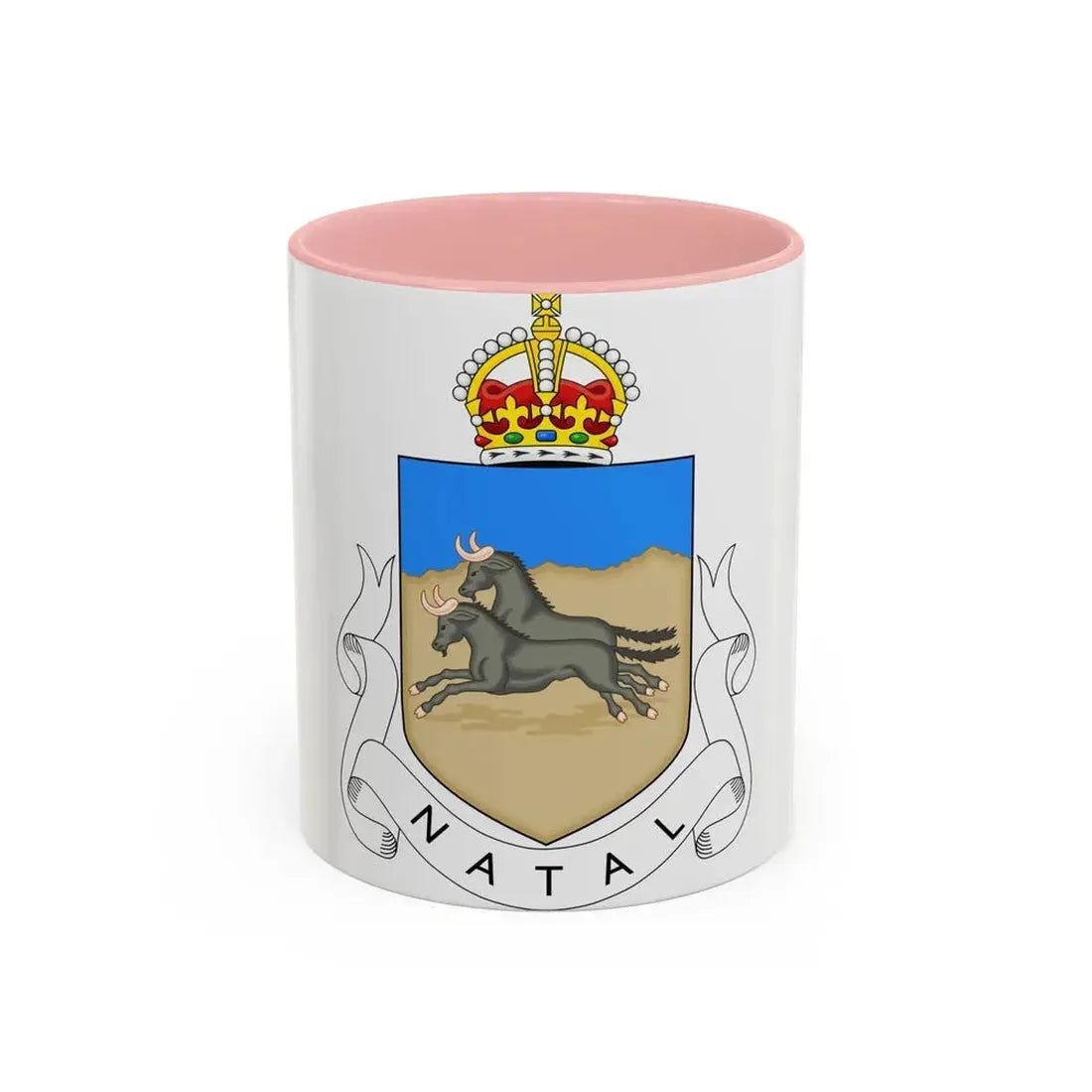 Coat of arms of Natal 1907-1997 - Accent Coffee Mug 11oz Pink - Go Mug Yourself