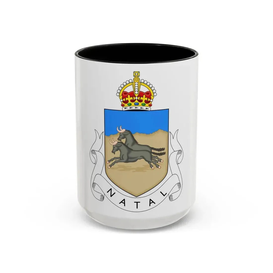 Coat of arms of Natal 1907-1997 - Accent Coffee Mug 15oz Black - Go Mug Yourself