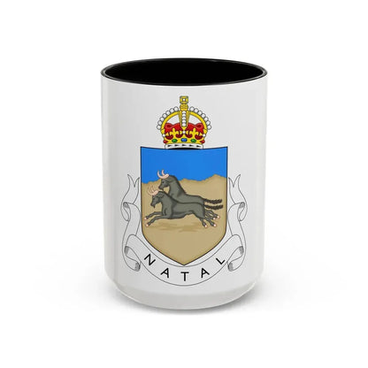 Coat of arms of Natal 1907-1997 - Accent Coffee Mug 15oz Black - Go Mug Yourself