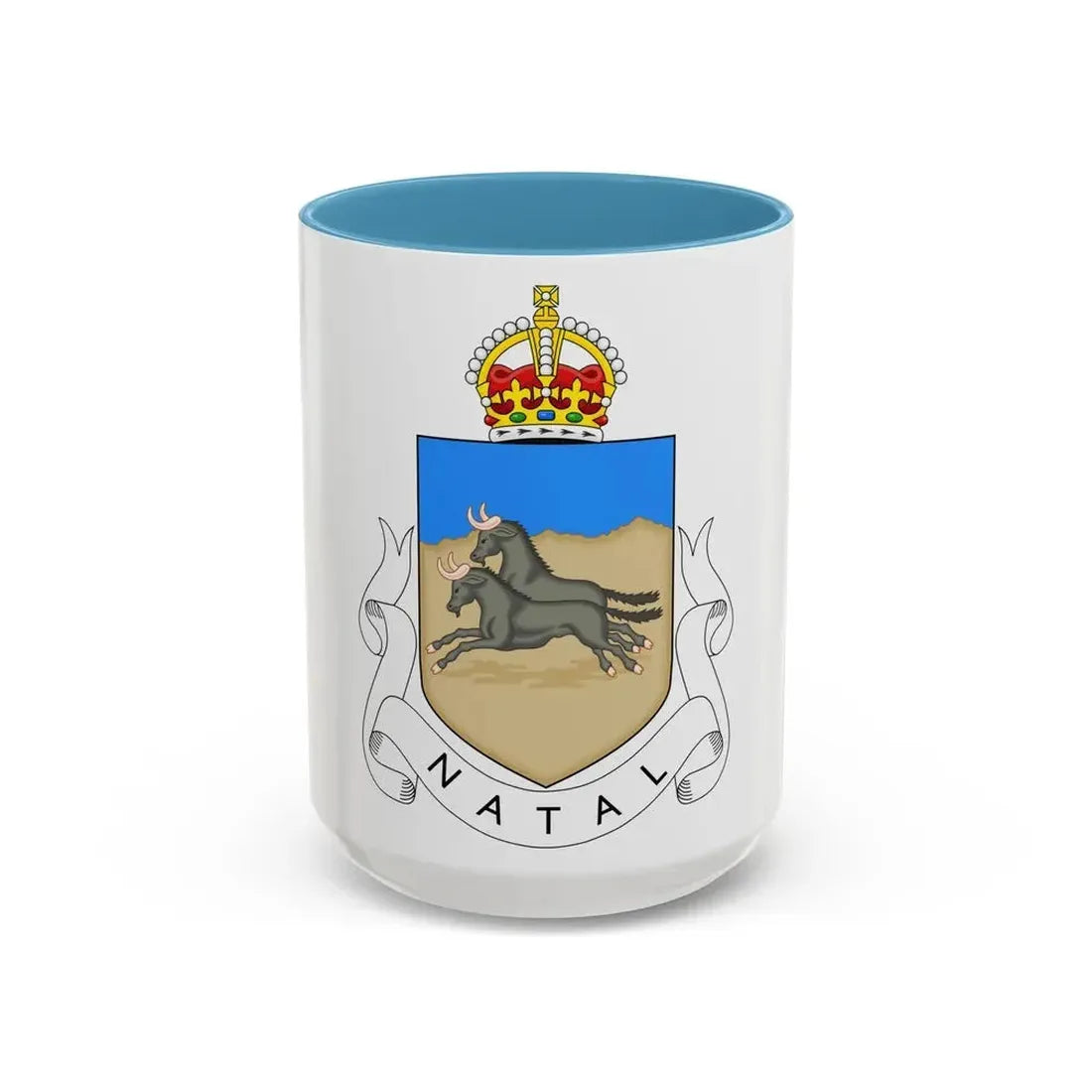 Coat of arms of Natal 1907-1997 - Accent Coffee Mug 15oz Light Blue - Go Mug Yourself