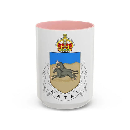 Coat of arms of Natal 1907-1997 - Accent Coffee Mug 15oz Pink - Go Mug Yourself