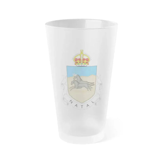 Coat of arms of Natal 1907-1997 - Frosted Pint Glass 16oz Default Title - Go Mug Yourself