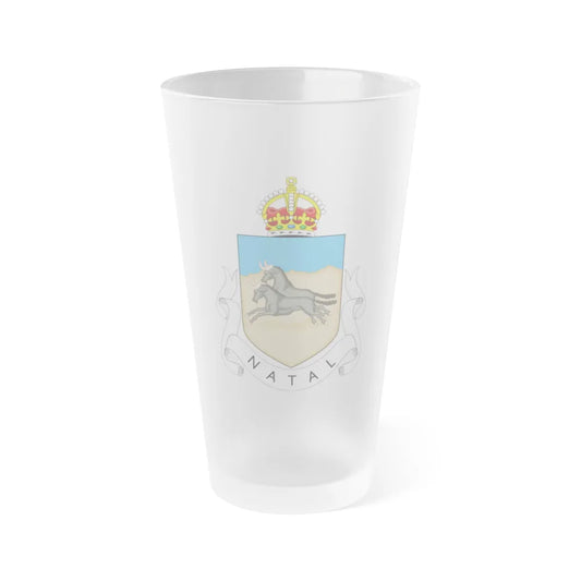 Coat of arms of Natal 1907-1997 - Frosted Pint Glass 16oz-Go Mug Yourself