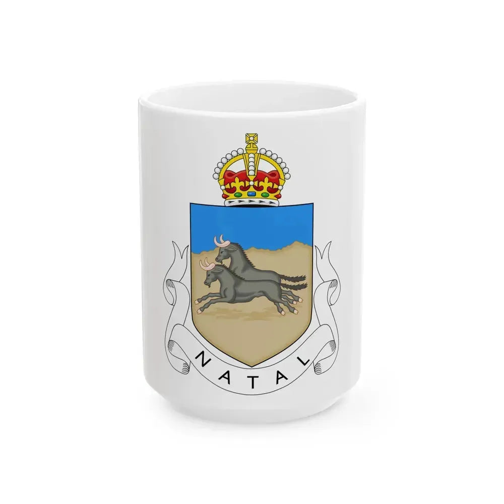 Coat of arms of Natal 1907-1997 - White Coffee Mug 15oz - Go Mug Yourself