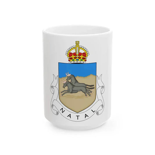Coat of arms of Natal 1907-1997 - White Coffee Mug 15oz - Go Mug Yourself