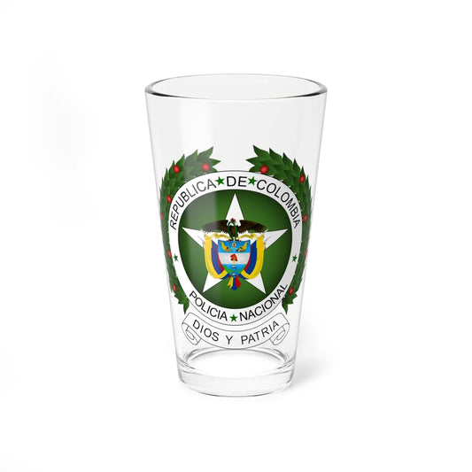 Coat of arms of National Police of Colombia (Colombia) (Coat of Arms) Pint Glass 16oz 16oz - Go Mug Yourself