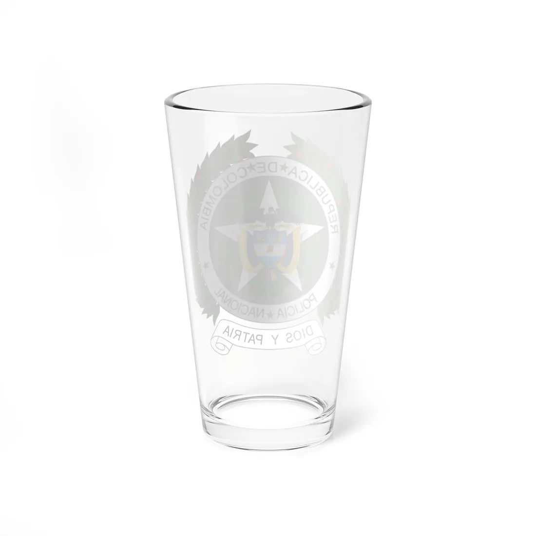 Coat of arms of National Police of Colombia (Colombia) (Coat of Arms) Pint Glass 16oz - Go Mug Yourself