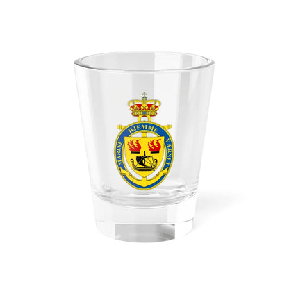 Coat of arms of Navy Home Guard Denmark (Denmark) (Coat of Arms) Shot Glass 1.5oz 1.5oz - Go Mug Yourself