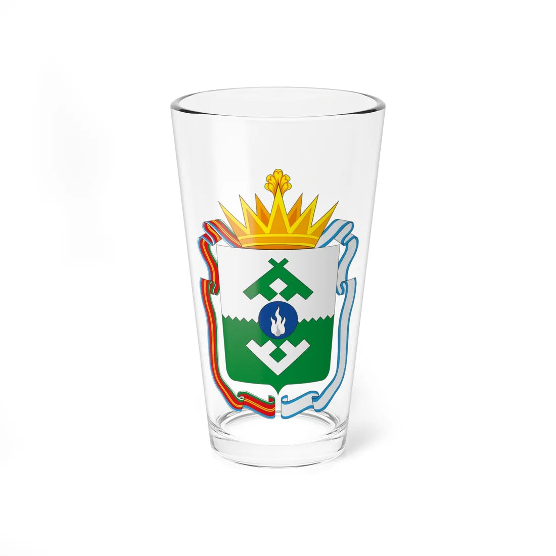 Coat of arms of Nenets Autonomous Okrug (Russia) (Coat of Arms) Pint Glass 16oz 16oz - Go Mug Yourself