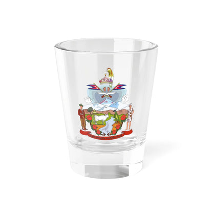 Coat of arms of Nepal 1962-2008 (Nepal) (Coat of Arms) Shot Glass 1.5oz 1.5oz - Go Mug Yourself