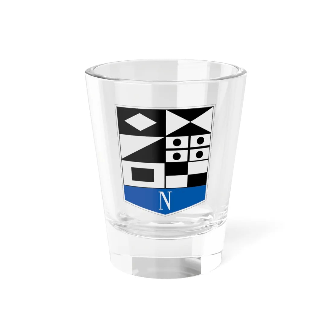 Coat of arms of Neringa 1968 (Lithuania) (Coat of Arms) Shot Glass 1.5oz 1.5oz - Go Mug Yourself