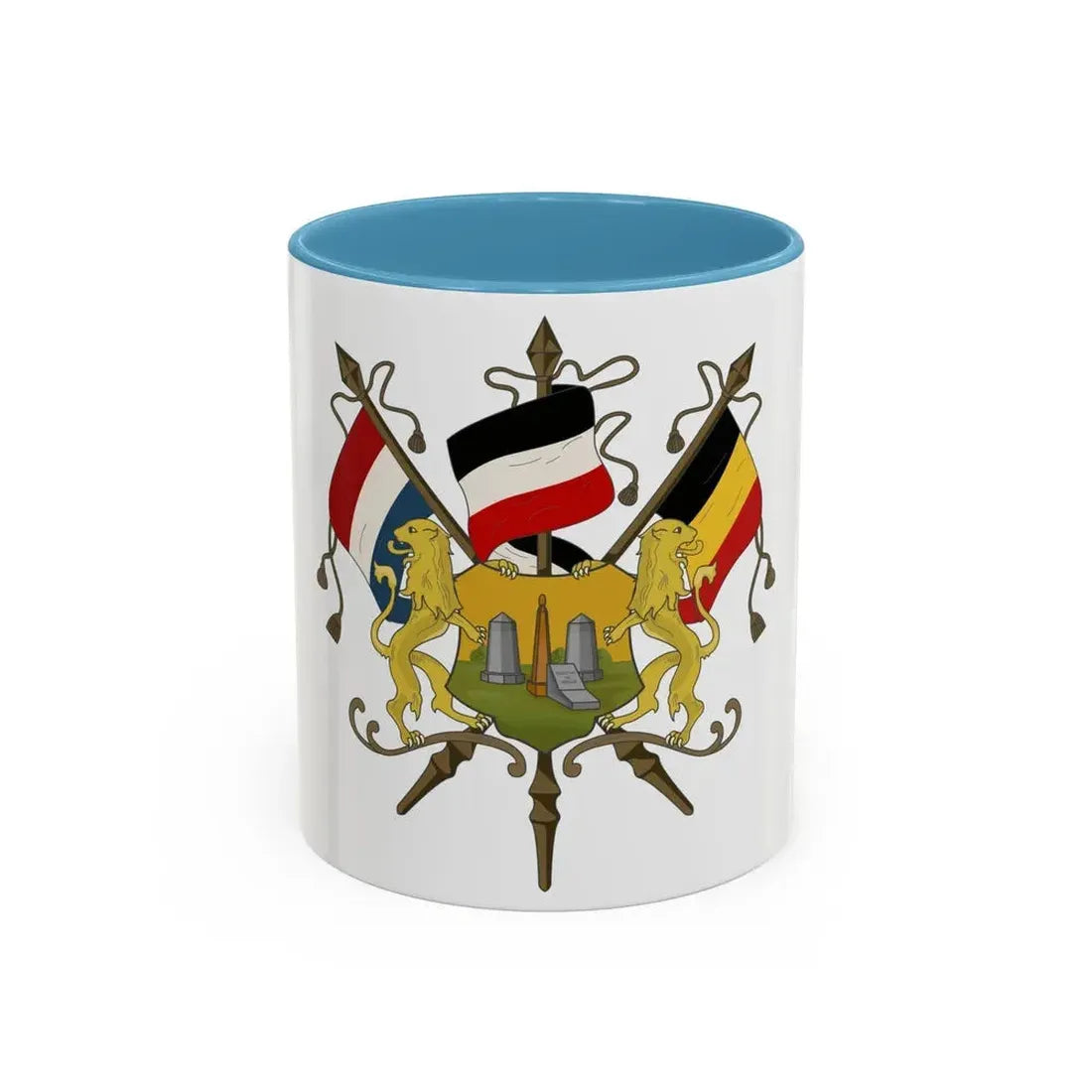Coat of arms of Neutral Moresnet - Accent Coffee Mug 11oz Light Blue - Go Mug Yourself