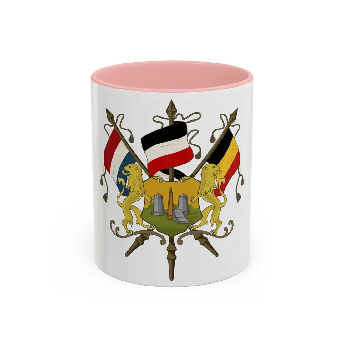 Coat of arms of Neutral Moresnet - Accent Coffee Mug 11oz Pink - Go Mug Yourself