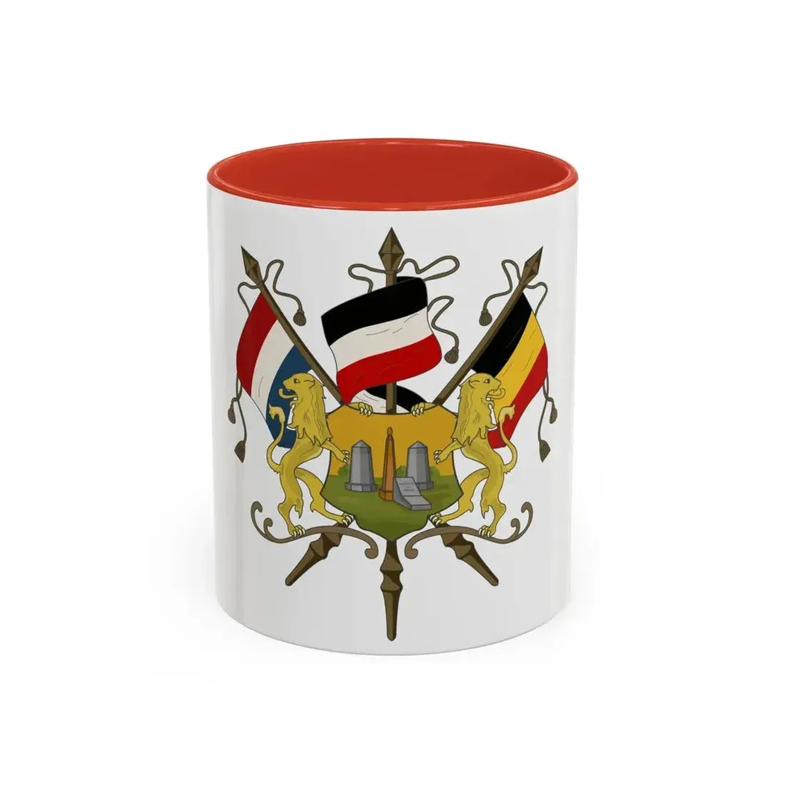 Coat of arms of Neutral Moresnet - Accent Coffee Mug 11oz Red - Go Mug Yourself