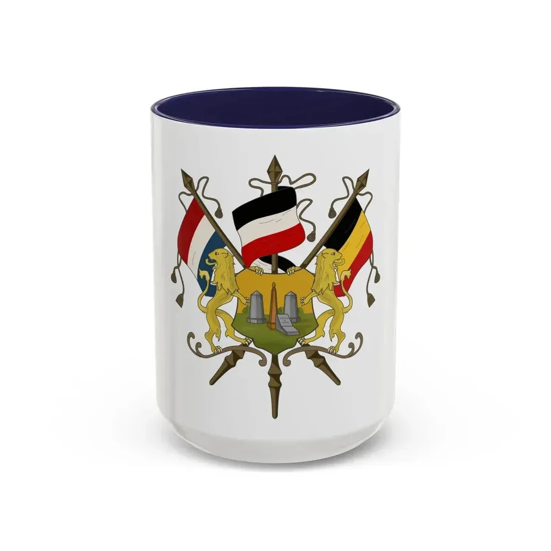 Coat of arms of Neutral Moresnet - Accent Coffee Mug 15oz Navy - Go Mug Yourself