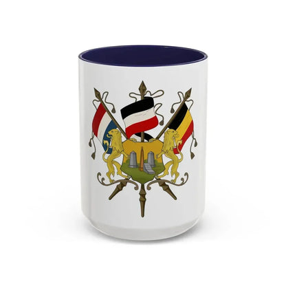 Coat of arms of Neutral Moresnet - Accent Coffee Mug 15oz Navy - Go Mug Yourself