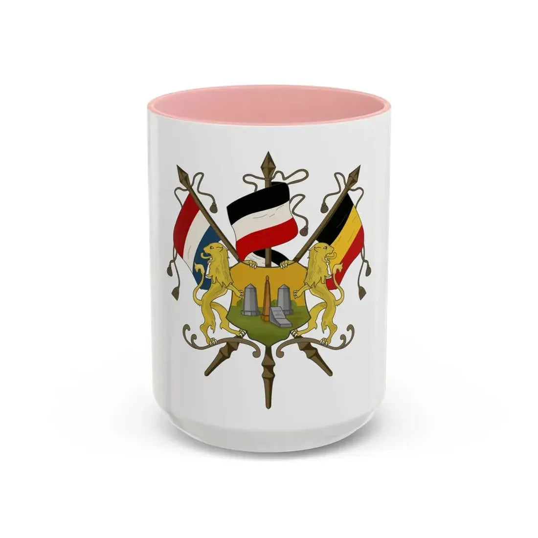 Coat of arms of Neutral Moresnet - Accent Coffee Mug 15oz Pink - Go Mug Yourself